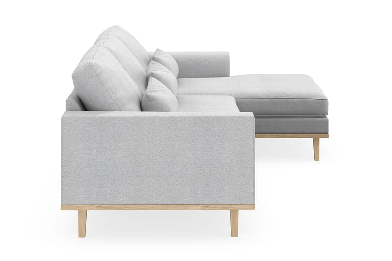 Copenhagen 4-sits Högervänd L-formad Divansoffa i Tyg - Ljusgrå - Möbler - Soffa - Divansoffa & schäslongsoffa - 4 sits soffa med divan