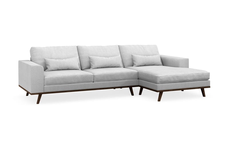 Copenhagen 4-sits Högervänd L-formad Divansoffa i Tyg - Ljusgrå - Möbler - Soffa - Divansoffa & schäslongsoffa - 4 sits soffa med divan