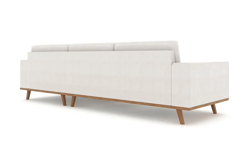 Copenhagen 4-sits Högervänd L-formad Divansoffa i Tyg - Ljusgrå - Möbler - Soffa - Divansoffa & schäslongsoffa - 4 sits soffa med divan