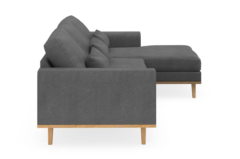 Copenhagen 4-sits Högervänd L-formad Divansoffa i Tyg - Mörkgrå - Möbler - Soffa - Divansoffa & schäslongsoffa
