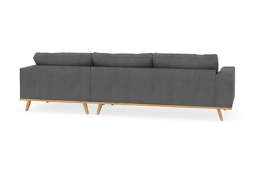 Copenhagen 4-sits Högervänd L-formad Divansoffa i Tyg - Mörkgrå - Möbler - Soffa - Divansoffa & schäslongsoffa