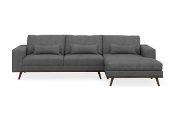 Copenhagen 4-sits Högervänd L-formad Divansoffa i Tyg - Mörkgrå - Möbler - Soffa - Divansoffa & schäslongsoffa