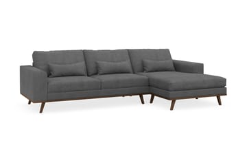 Copenhagen 4-sits Högervänd L-formad Divansoffa i Tyg - Mörkgrå - Möbler - Soffa - Divansoffa & schäslongsoffa