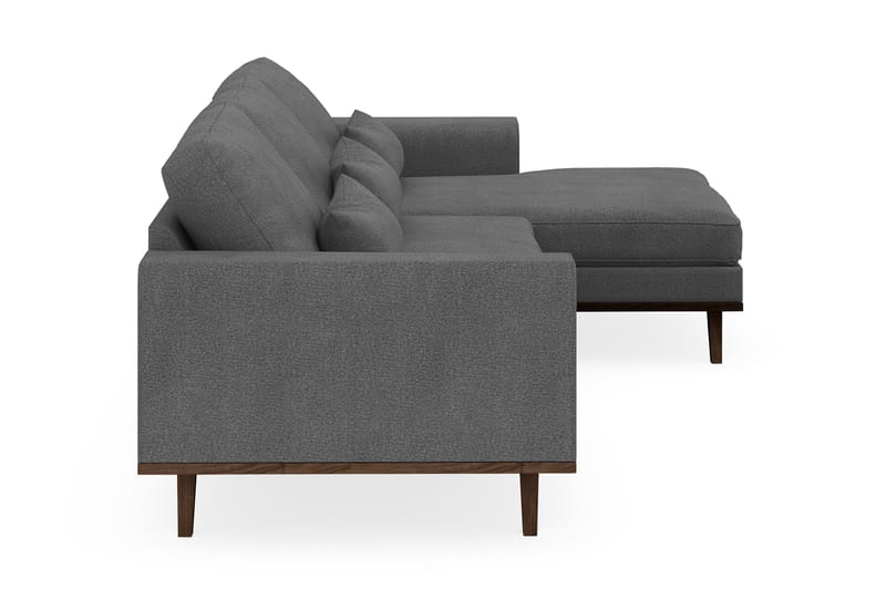 Copenhagen 4-sits Högervänd L-formad Divansoffa i Tyg - Mörkgrå - Möbler - Soffa - Divansoffa & schäslongsoffa