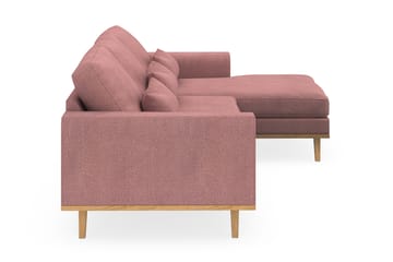 Copenhagen 4-sits Högervänd L-formad Divansoffa i Tyg - Rosa - Möbler - Soffa - Divansoffa & schäslongsoffa - 4 sits soffa med divan