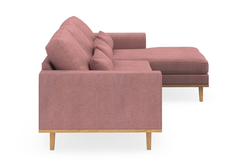 Copenhagen 4-sits Högervänd L-formad Divansoffa i Tyg - Rosa - Möbler - Soffa - Divansoffa & schäslongsoffa - 4 sits soffa med divan