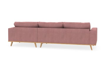 Copenhagen 4-sits Högervänd L-formad Divansoffa i Tyg - Rosa - Möbler - Soffa - Divansoffa & schäslongsoffa - 4 sits soffa med divan