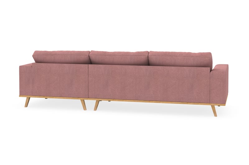 Copenhagen 4-sits Högervänd L-formad Divansoffa i Tyg - Rosa - Möbler - Soffa - Divansoffa & schäslongsoffa - 4 sits soffa med divan