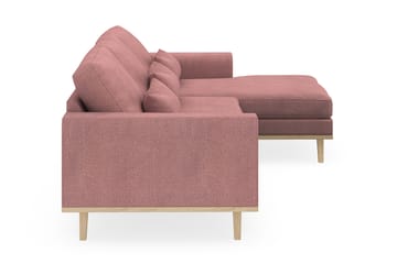 Copenhagen 4-sits Högervänd L-formad Divansoffa i Tyg - Rosa - Möbler - Soffa - Divansoffa & schäslongsoffa - 4 sits soffa med divan