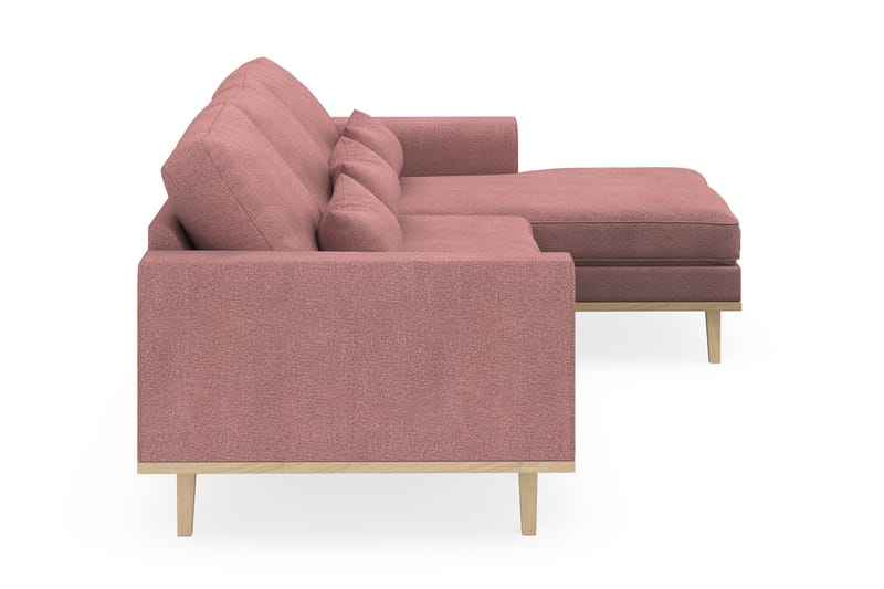 Copenhagen 4-sits Högervänd L-formad Divansoffa i Tyg - Rosa - Möbler - Soffa - Divansoffa & schäslongsoffa - 4 sits soffa med divan