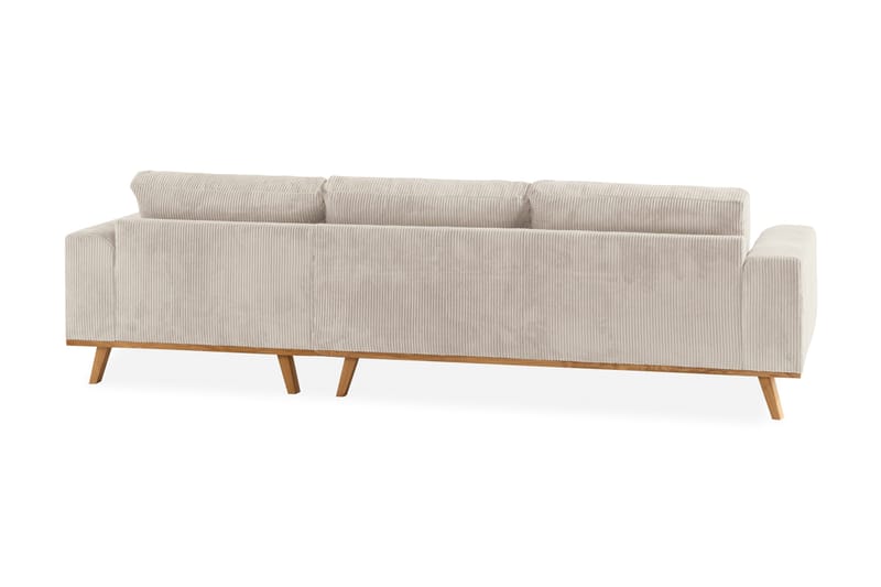 Copenhagen 4-sits Högervänd L-formad Djup Divansoffa i Manchester - Beige - Möbler - Soffa - Divansoffa & schäslongsoffa - 4 sits soffa med divan