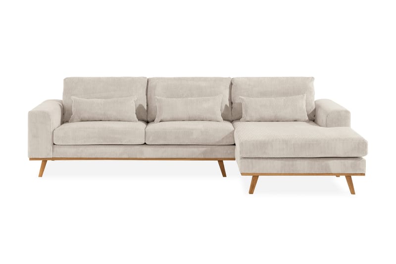 Copenhagen 4-sits Högervänd L-formad Djup Divansoffa i Manchester - Beige - Möbler - Soffa - Divansoffa & schäslongsoffa - 4 sits soffa med divan