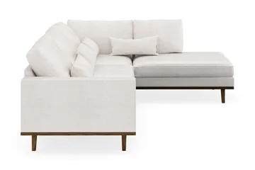 Copenhagen 4-sits Högervänd L-formad Schäslongsoffa i Bouclé - Vit - Möbler - Soffa - Divansoffa & schäslongsoffa - 4 sits soffa med divan