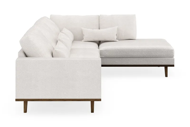 Copenhagen 4-sits Högervänd L-formad Schäslongsoffa i Bouclé - Vit - Möbler - Soffa - Divansoffa & schäslongsoffa - 4 sits soffa med divan