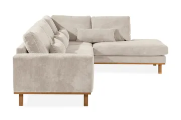 Copenhagen 4-sits Högervänd L-formad Schäslongsoffa i Manchester - Beige - Möbler - Soffa - Divansoffa & schäslongsoffa - 4 sits soffa med divan