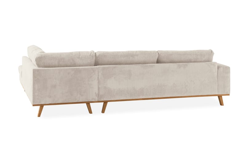 Copenhagen 4-sits Högervänd L-formad Schäslongsoffa i Manchester - Beige - Möbler - Soffa - Divansoffa & schäslongsoffa - 4 sits soffa med divan