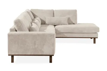 Copenhagen 4-sits H ögervänd L-formad Schäslongsoffa i Manchester - Beige - Möbler - Soffa - Divansoffa & schäslongsoffa - 4 sits soffa med divan