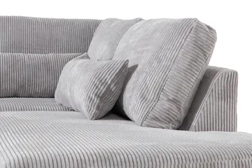 Copenhagen 4-sits Högervänd L-formad Schäslongsoffa i Manchester - Ljusgrå - Möbler - Soffa - Divansoffa & schäslongsoffa - 4 sits soffa med divan