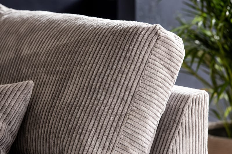 Copenhagen 4-sits Högervänd L-formad Schäslongsoffa i Manchester - Ljusgrå - Möbler - Soffa - Divansoffa & schäslongsoffa - 4 sits soffa med divan