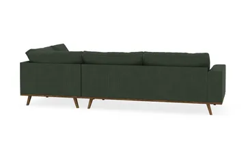 Copenhagen 4-sits Högervänd L-formad Schäslongsoffa i Manchester - Mörkgrön - Möbler - Soffa - Divansoffa & schäslongsoffa - 4 sits soffa med divan