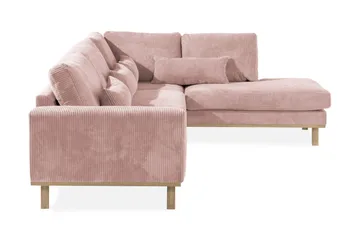 Copenhagen 4-sits Högervänd L-formad Schäslongsoffa i Manchester - Rosa - Möbler - Soffa - Divansoffa & schäslongsoffa - 4 sits soffa med divan