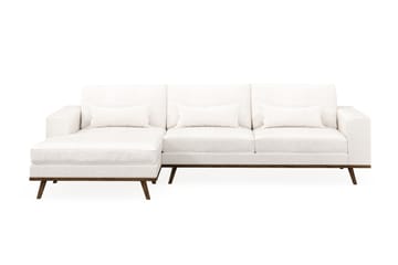 Copenhagen 4-sits Vänstervänd L-formad Divansoffa i Bouclé - Vit - Möbler - Soffa - Divansoffa & schäslongsoffa - 4 sits soffa med divan