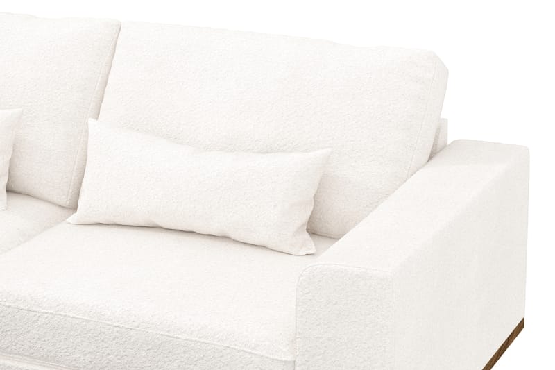Copenhagen 4-sits Vänstervänd L-formad Divansoffa i Bouclé - Vit - Möbler - Soffa - Divansoffa & schäslongsoffa - 4 sits soffa med divan