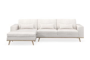Copenhagen 4-sits Vänstervänd L-formad Divansoffa i Bouclé - Vit - Möbler - Soffa - Divansoffa & schäslongsoffa - 4 sits soffa med divan