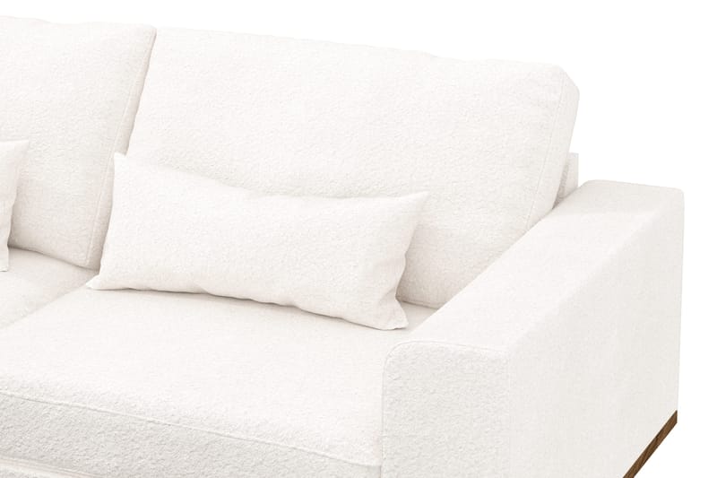 Copenhagen 4-sits Vänstervänd L-formad Divansoffa i Bouclé - Vit - Möbler - Soffa - Divansoffa & schäslongsoffa - 4 sits soffa med divan