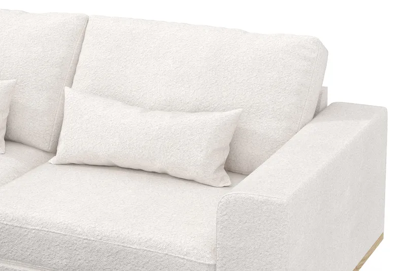 Copenhagen 4-sits Vänstervänd L-formad Divansoffa i Bouclé - Vit - Möbler - Soffa - Divansoffa & schäslongsoffa - 4 sits soffa med divan