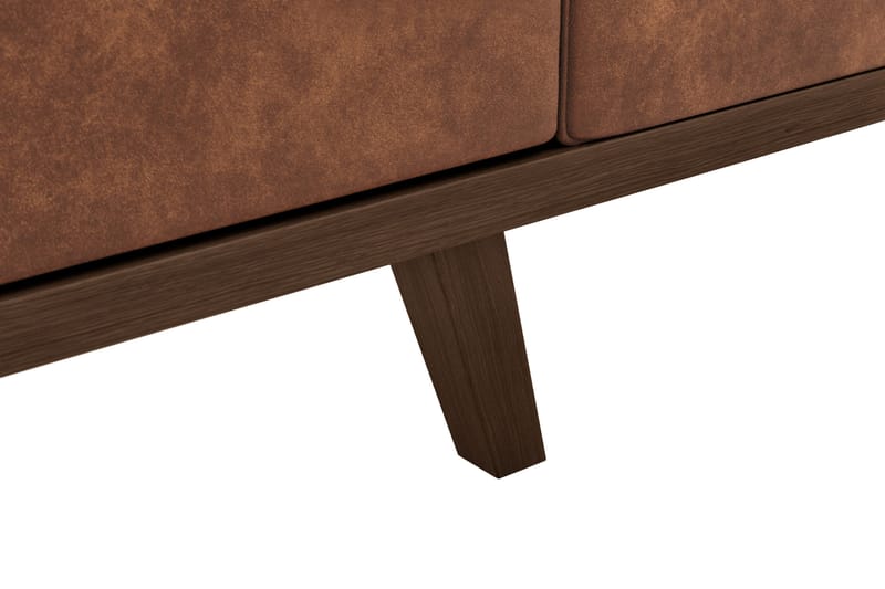 Copenhagen 4-sits Vänstervänd L-formad Divansoffa i Konstläder - Brun - Möbler - Soffa - Divansoffa & schäslongsoffa - 4 sits soffa med divan