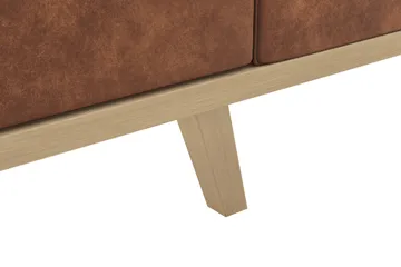 Copenhagen 4-sits Vänstervänd L-formad Divansoffa i Konstläder - Brun - Möbler - Soffa - Divansoffa & schäslongsoffa - 4 sits soffa med divan