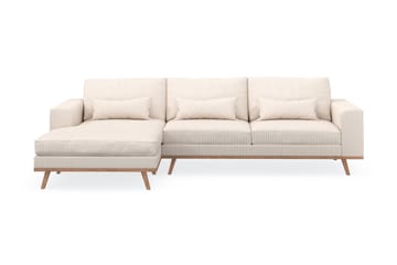 Copenhagen 4-sits Vänstervänd L-formad Divansoffa i Manchester - Beige - Möbler - Soffa - Divansoffa & schäslongsoffa - 4 sits soffa med divan