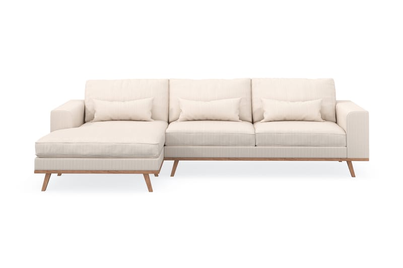 Copenhagen 4-sits Vänstervänd L-formad Divansoffa i Manchester - Beige - Möbler - Soffa - Divansoffa & schäslongsoffa - 4 sits soffa med divan