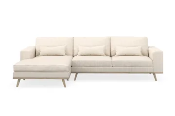 Copenhagen 4-sits Vänstervänd L-formad Divansoffa i Manchester - Beige - Möbler - Soffa - Divansoffa & schäslongsoffa - 4 sits soffa med divan