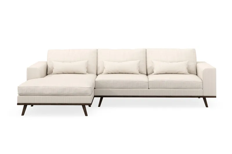 Copenhagen 4-sits Vänstervänd L-formad Divansoffa i Manchester, Beige