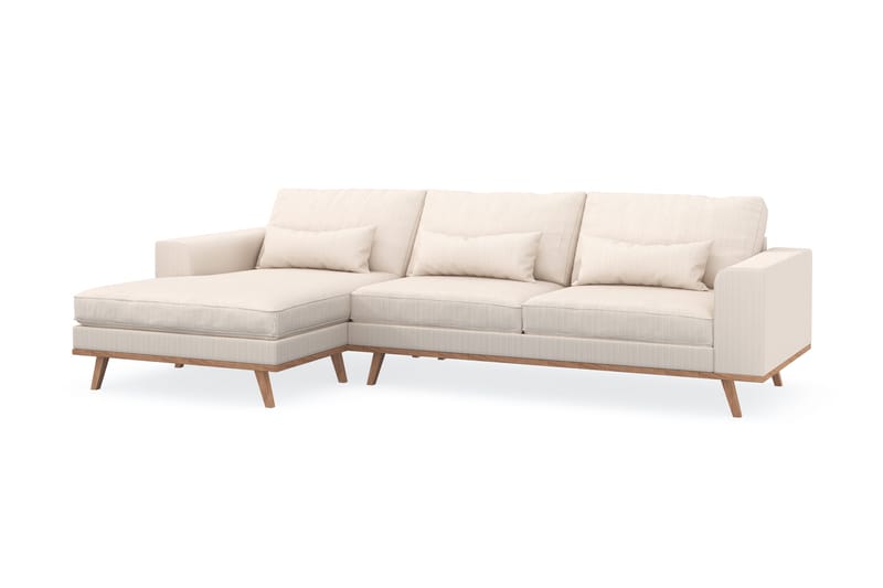 Copenhagen 4-sits Vänstervänd L-formad Divansoffa i Manchester - Beige - Möbler - Soffa - Divansoffa & schäslongsoffa - 4 sits soffa med divan