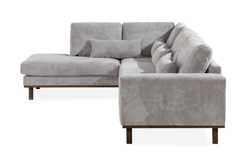 Copenhagen 4-sits Vänstervänd L-formad Divansoffa i Manchester - Ljusgrå - Möbler - Soffa - Divansoffa & schäslongsoffa - 4 sits soffa med divan