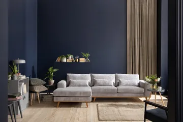 Copenhagen 4-sits Vänstervänd L-formad Divansoffa i Manchester - Ljusgrå - Möbler - Soffa - Divansoffa & schäslongsoffa - 4 sits soffa med divan