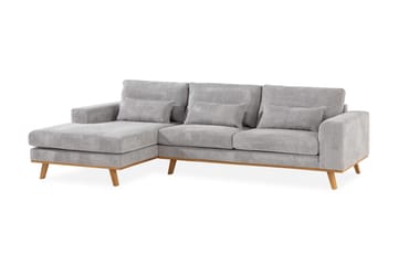 Copenhagen 4-sits Vänstervänd L-formad Divansoffa i Manchester - Ljusgrå - Möbler - Soffa - Divansoffa & schäslongsoffa - 4 sits soffa med divan