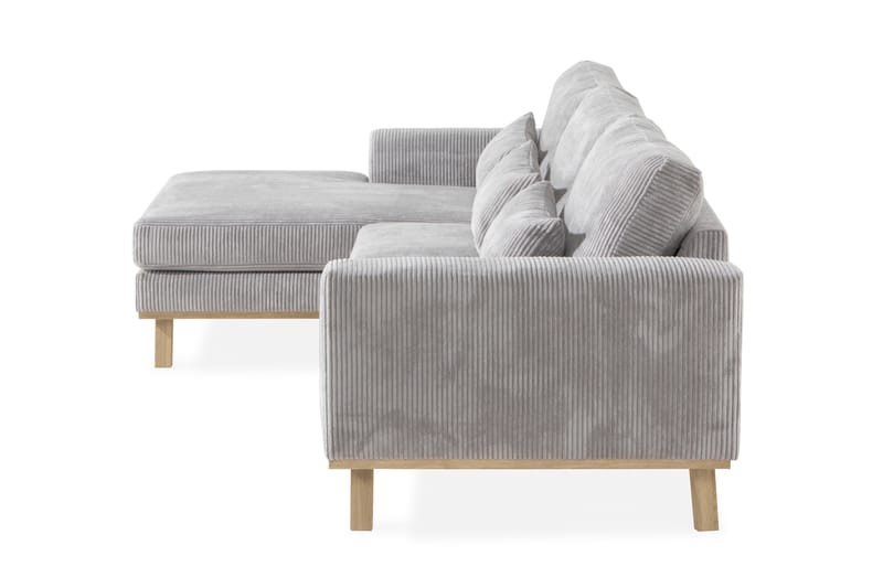 Copenhagen 4-sits Vänstervänd L-formad Divansoffa i Manchester - Ljusgrå - Möbler - Soffa - Divansoffa & schäslongsoffa - 4 sits soffa med divan