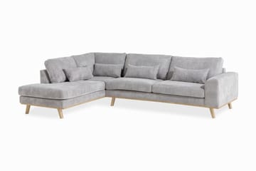 Copenhagen 4-sits Vänstervänd L-formad Divansoffa i Manchester - Ljusgrå - Möbler - Soffa - Divansoffa & schäslongsoffa - 4 sits soffa med divan