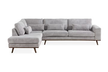 Copenhagen 4-sits Vänstervänd L-formad Divansoffa i Manchester - Ljusgrå - Möbler - Soffa - Divansoffa & schäslongsoffa - 4 sits soffa med divan