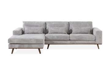 Copenhagen 4-sits Vänstervänd L-formad Divansoffa i Manchester - Ljusgrå - Möbler - Soffa - Divansoffa & schäslongsoffa - 4 sits soffa med divan