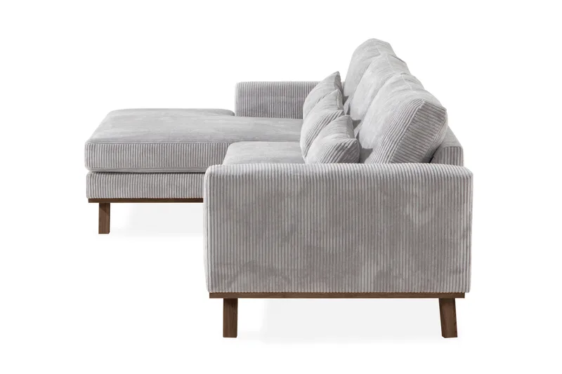 Copenhagen 4-sits Vänstervänd L-formad Divansoffa i Manchester - Ljusgrå - Möbler - Soffa - Divansoffa & schäslongsoffa - 4 sits soffa med divan