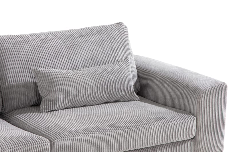 Copenhagen 4-sits Vänstervänd L-formad Divansoffa i Manchester - Ljusgrå - Möbler - Soffa - Divansoffa & schäslongsoffa - 4 sits soffa med divan