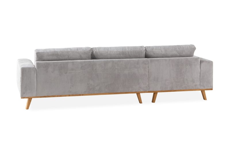 Copenhagen 4-sits Vänstervänd L-formad Divansoffa i Manchester - Ljusgrå - Möbler - Soffa - Divansoffa & schäslongsoffa - 4 sits soffa med divan