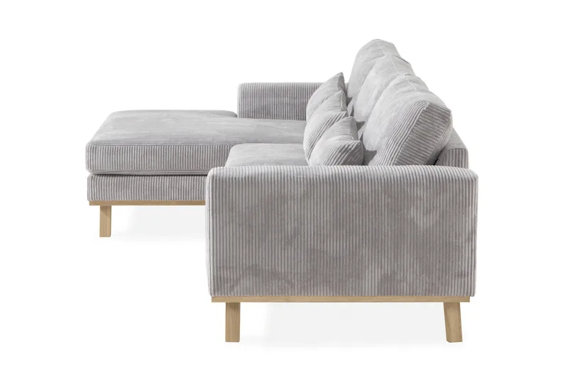 Copenhagen 4-sits Vänstervänd L-formad Divansoffa i Manchester - Ljusgrå - Möbler - Soffa - Divansoffa & schäslongsoffa - 4 sits soffa med divan