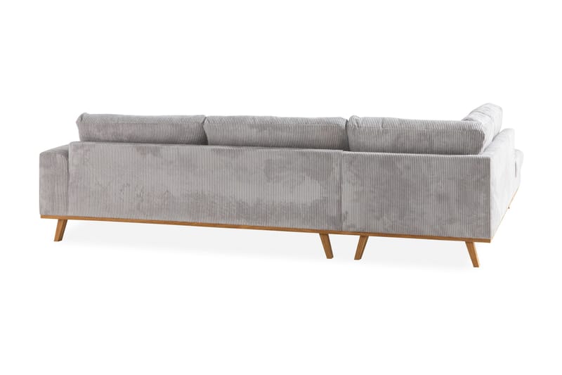 Copenhagen 4-sits Vänstervänd L-formad Divansoffa i Manchester - Ljusgrå - Möbler - Soffa - Divansoffa & schäslongsoffa - 4 sits soffa med divan