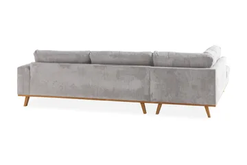 Copenhagen 4-sits Vänstervänd L-formad Divansoffa i Manchester - Ljusgrå - Möbler - Soffa - Divansoffa & schäslongsoffa - 4 sits soffa med divan